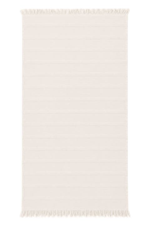 Raised Stripe Organic Cotton Terry-Lined Turkish Bath Towel