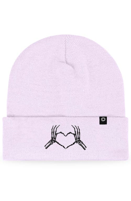 Dalix Heart Of Bones Beanie In Lavender