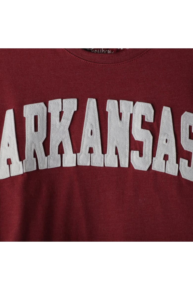 Women's Pressbox Heathered Cardinal Arkansas Razorbacks Two-Hit Canyon Long Sleeve T-Shirt, Alternate, color, Cardinal