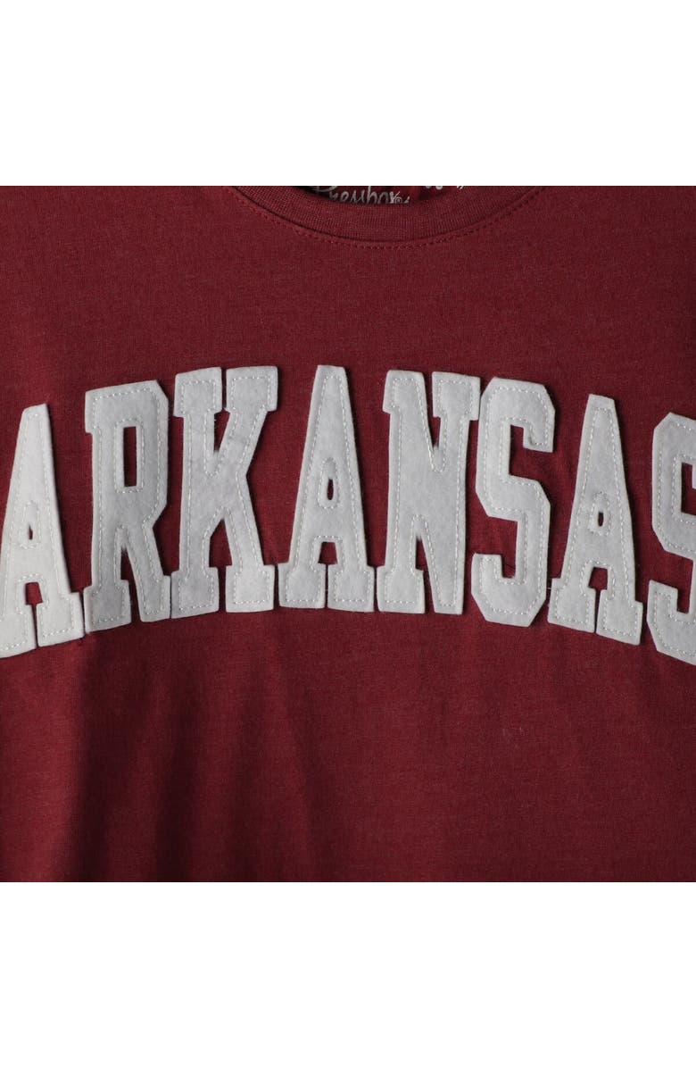 PRESSBOX Women's Pressbox Heathered Cardinal Arkansas Razorbacks Two-Hit Canyon Long Sleeve T-Shirt, Alternate, color, Cardinal