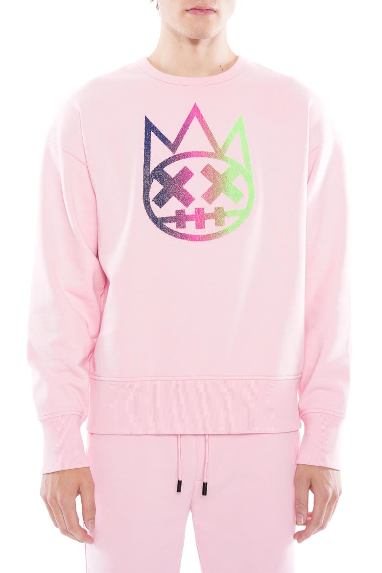 Fleece Sweatshirt, Main, color, CANDY PINK