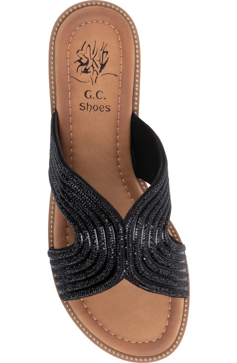 GOOD CHOICE NEW YORK Carline Embellished Sandal, Alternate, color, Black