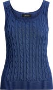 Lauren Ralph Lauren Cable Stitch Cotton Blend Tank