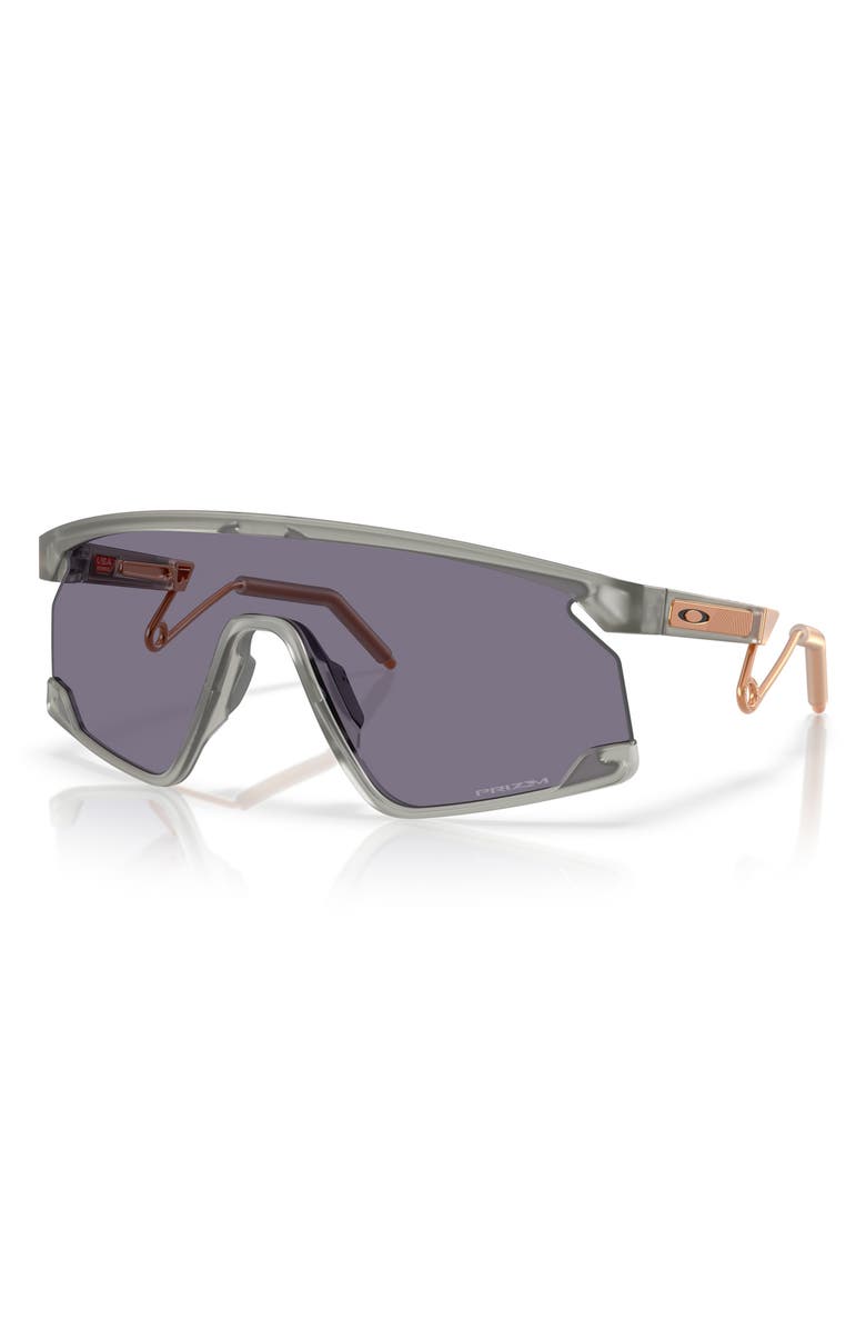 Oakley BXTR 39mm Polarized Rectangular Sunglasses, Alternate, color, Trans Grey Ink / Prizm Grey