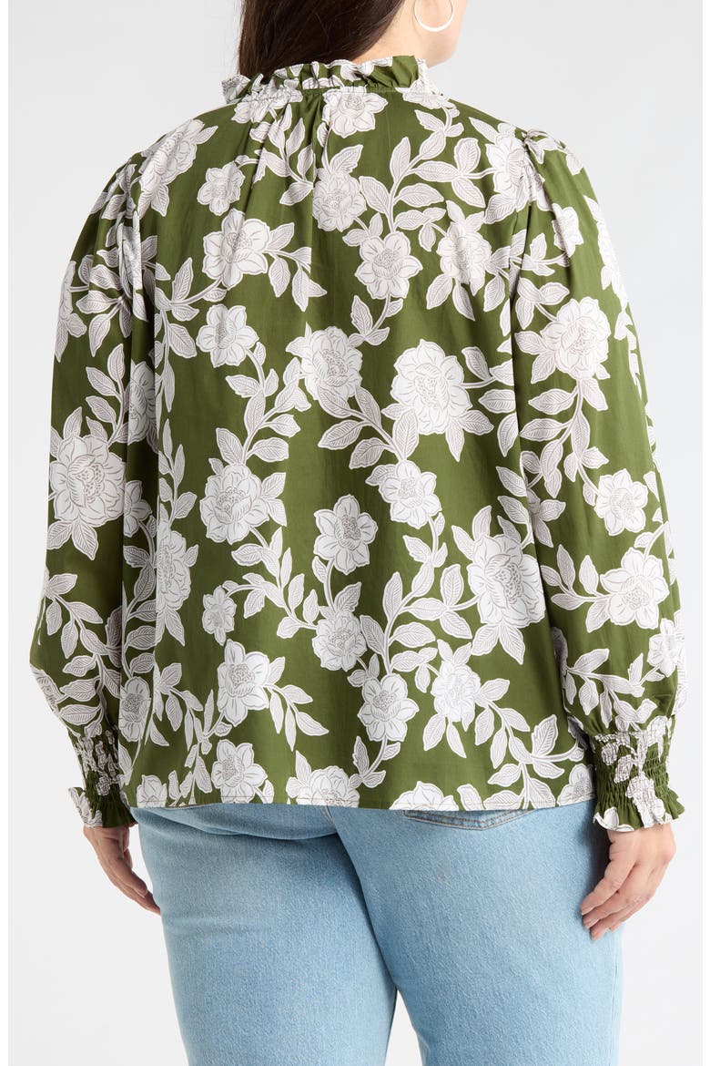 Haizley Floral Top, Alternate, color, CREAM-GREEN