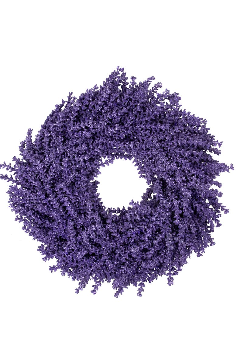 Northlight Lavender Artificial Spring Floral Wreath - 18" - Purple, Main, color, Purple