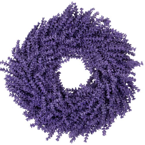 Northlight 28in Lavender Artificial Floral Spring Wreath In Purple