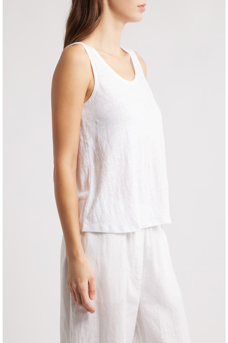 Organic Linen Tank, Alternate, color, WHITE