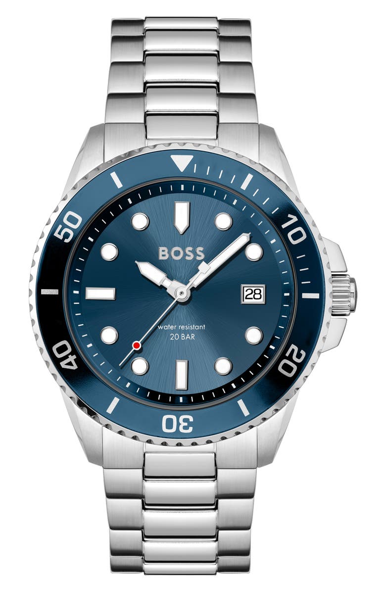 BOSS Ace Bracelet Watch, 43mm, Main, color,