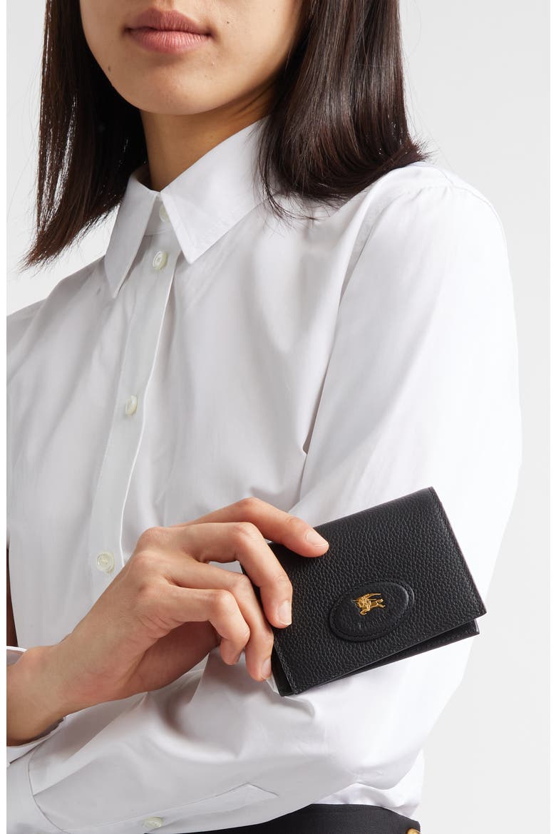 Bloomsbury Leather Bifold Card Holder, Alternate, color, BLACK/ BLACK CALICO