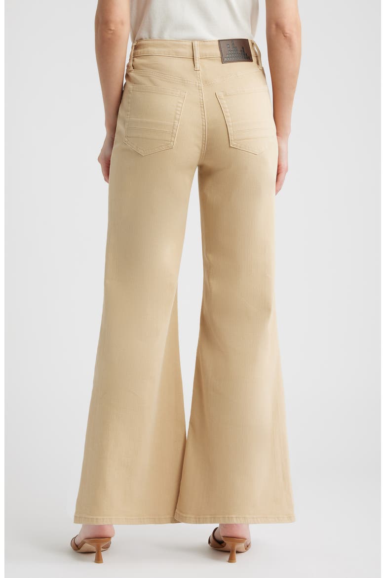 High Waist Flare Jeans, Alternate, color, LATTE