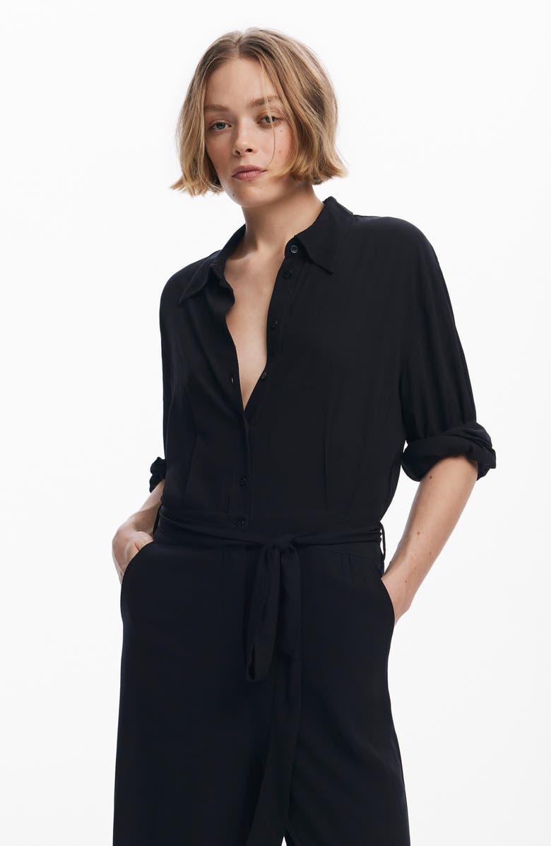 Desigual Lirio Floral Print Wide Leg Jumpsuit, Alternate, color, 