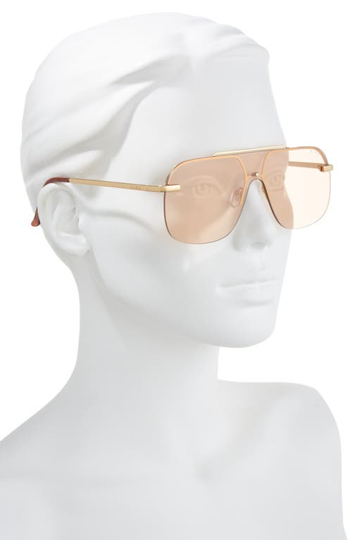 Aire Venatici 137mm Aviator Sunglasses In Bright Gold/hazel Tint
