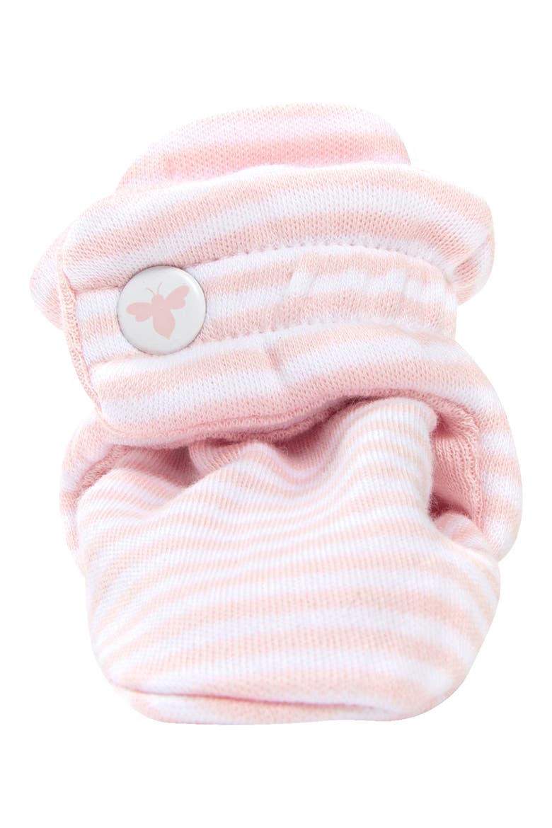 Classic Stripe Organic Cotton Bootie, Alternate, color, BLOSSOM