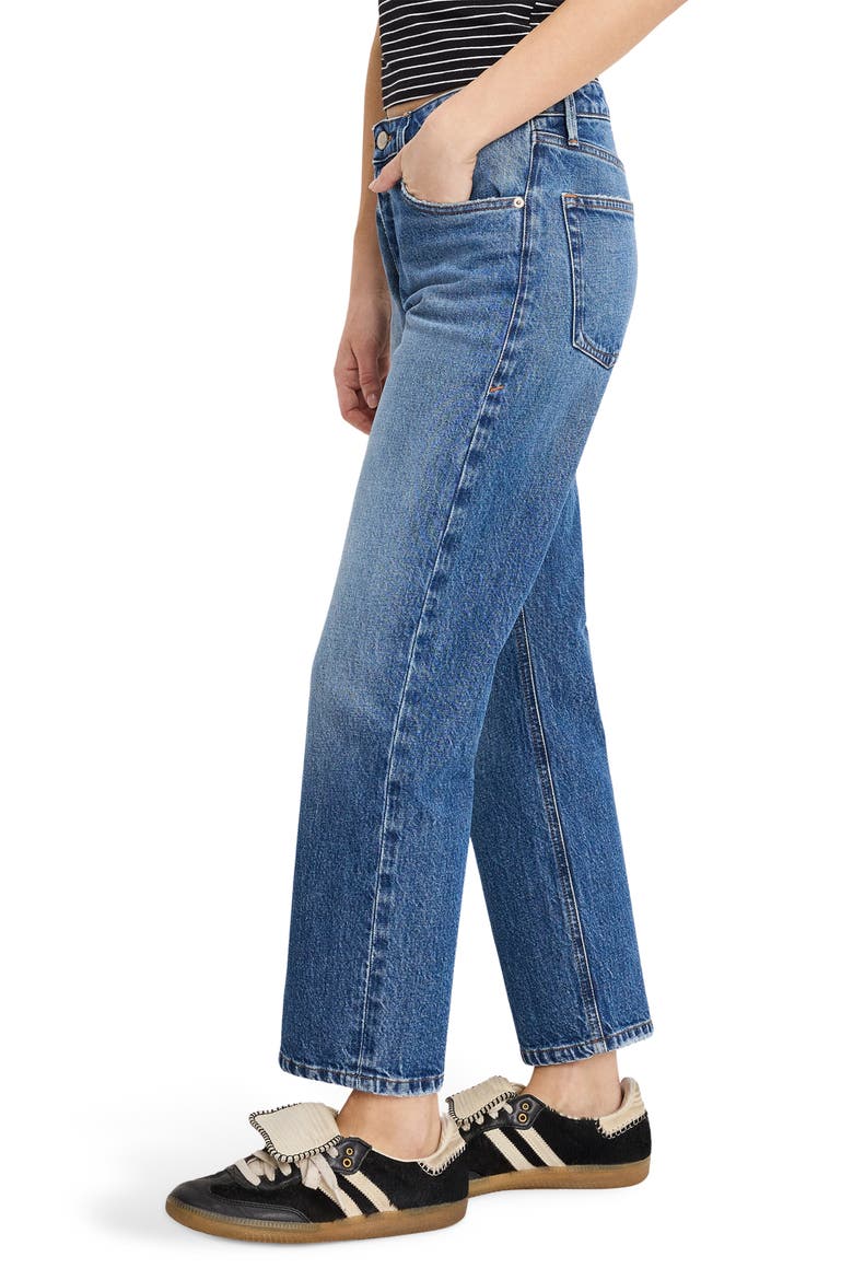 Ripped Ankle Straight Leg Jeans, Alternate, color, INDIGO1222