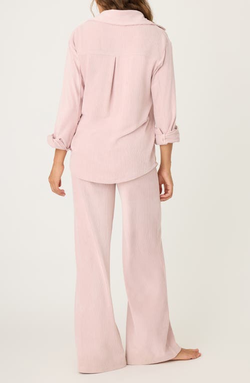 Pj Salvage Velour Corduroy Pajamas In Pink Clay