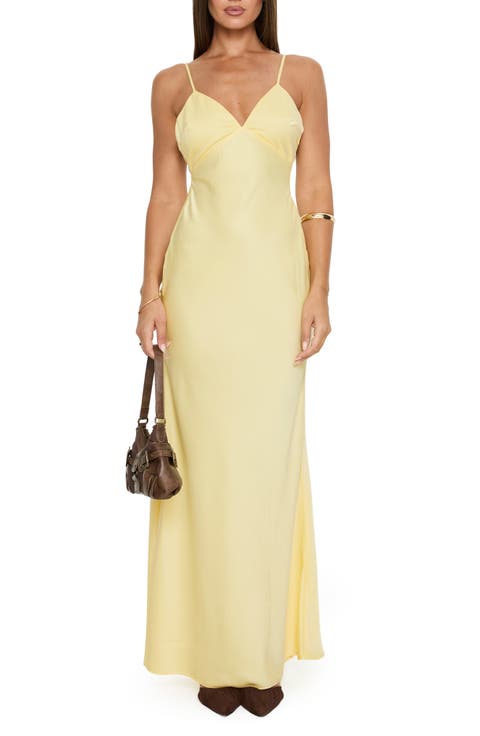 Flip a Switch Satin Lace Slip Maxi Dress