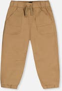 Deux par Deux Stretch Canvas Jogger Pants with Patch Pockets