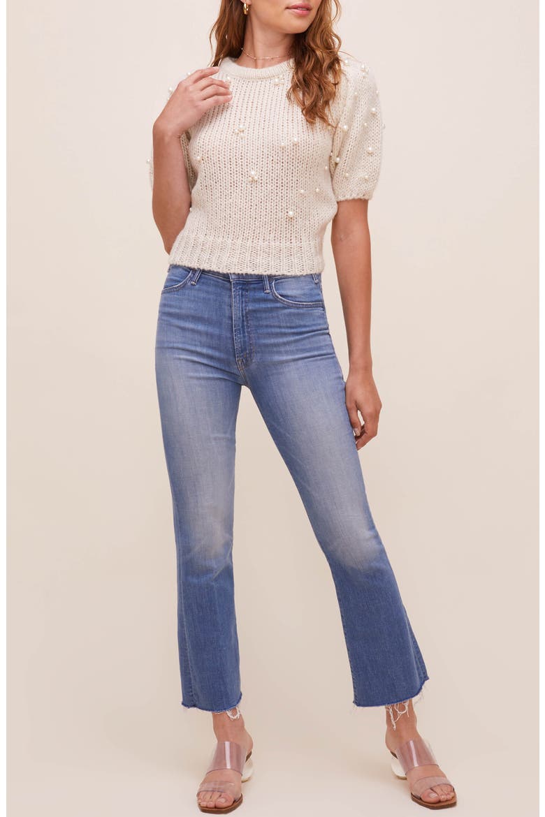 Giana Bead Sweater, Alternate, color, NATURAL
