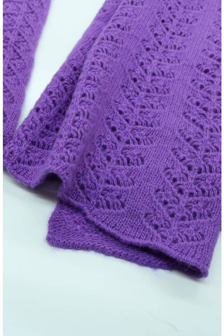 Cashmere openwork wrap, Alternate, color, ROYAL LILAC