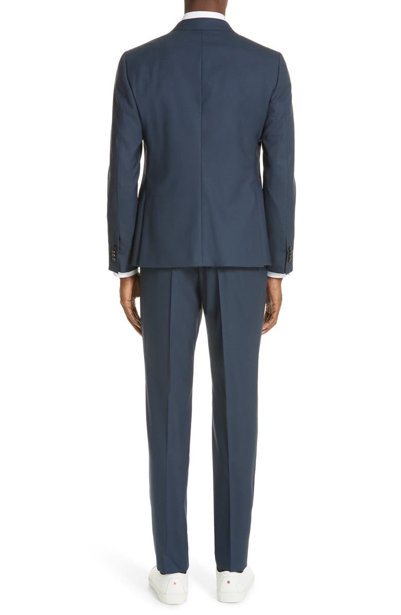 Z Zegna Trim Fit Solid Wool Travel Suit, Alternate, color, 