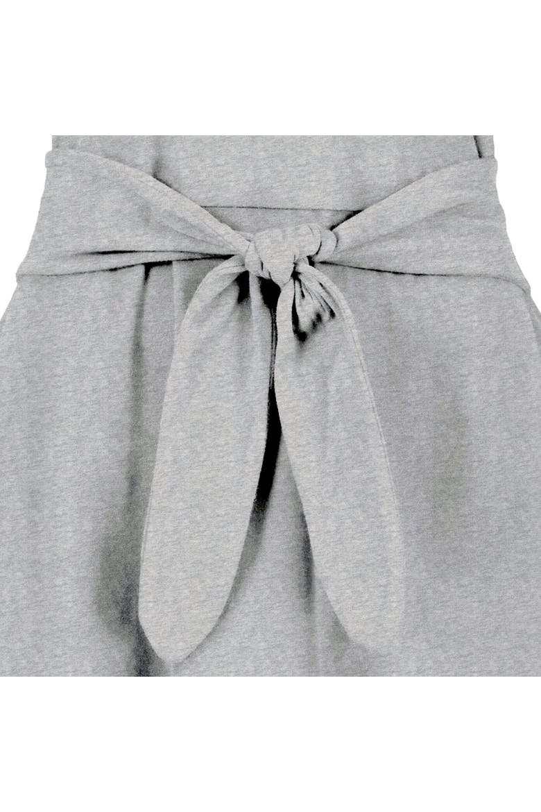 Women's Organic Cotton Tie-Waist Knit Dress, Alternate, color, Gray Heather Solid
