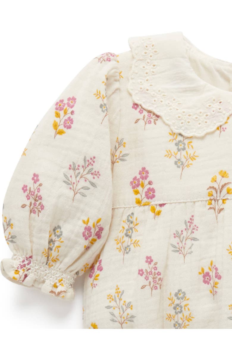 Purebaby Crinkle Cotton Bodysuit & Headband, Alternate, color, Posie Floral
