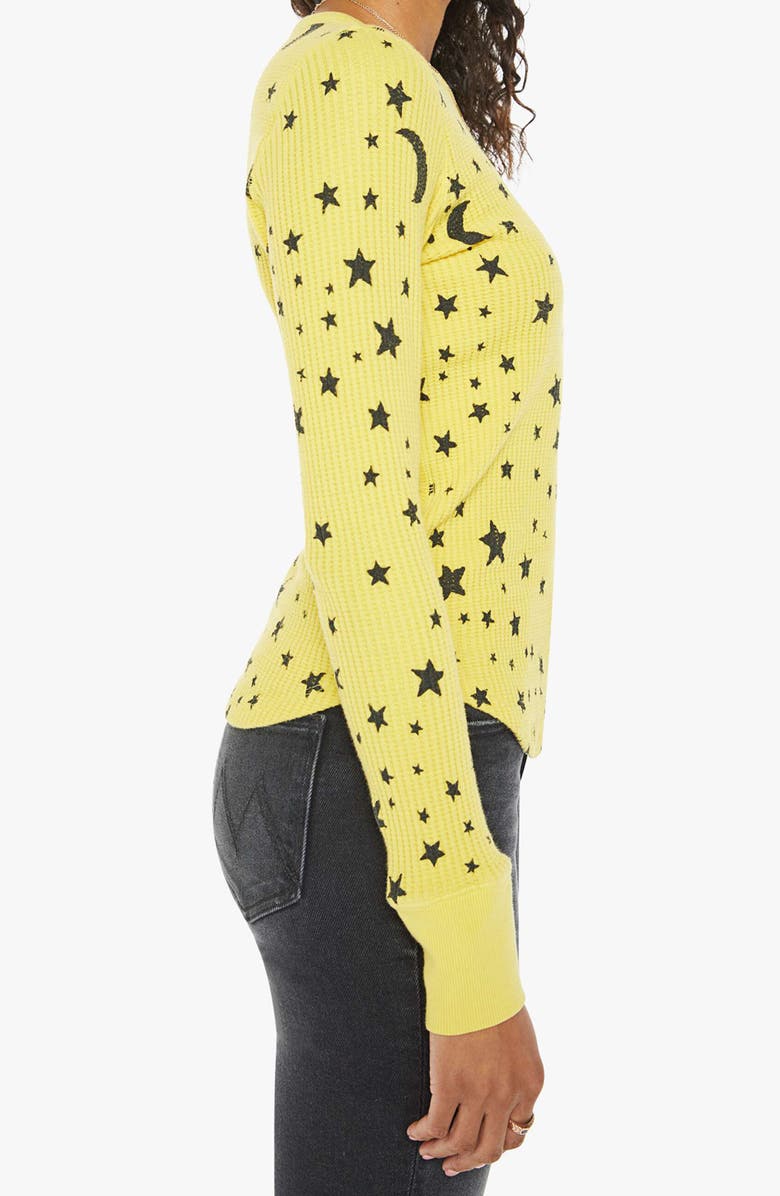 MOTHER Star Waffle Stitch Stretch Cotton Top, Alternate, color, Star Power