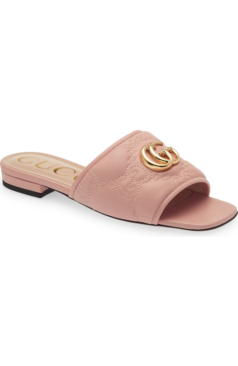 Gucci Jolie GG Matelassé Slide Sandal, Main, color, Perfect Pink