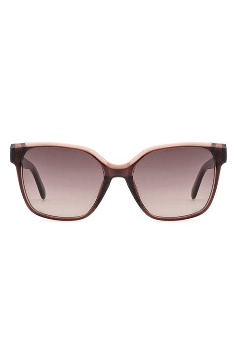 55mm Gradient Cat Eye Sunglasses