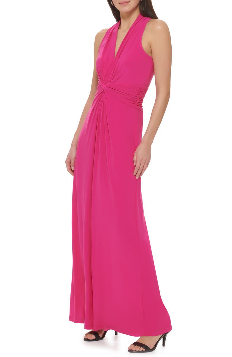 Vince Camuto Twist Front Wide Leg Sleeveless Jumpsuit, Alternate, color,