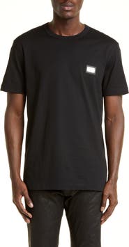 Dolce&Gabbana Logo Plate Crewneck Cotton T-Shirt