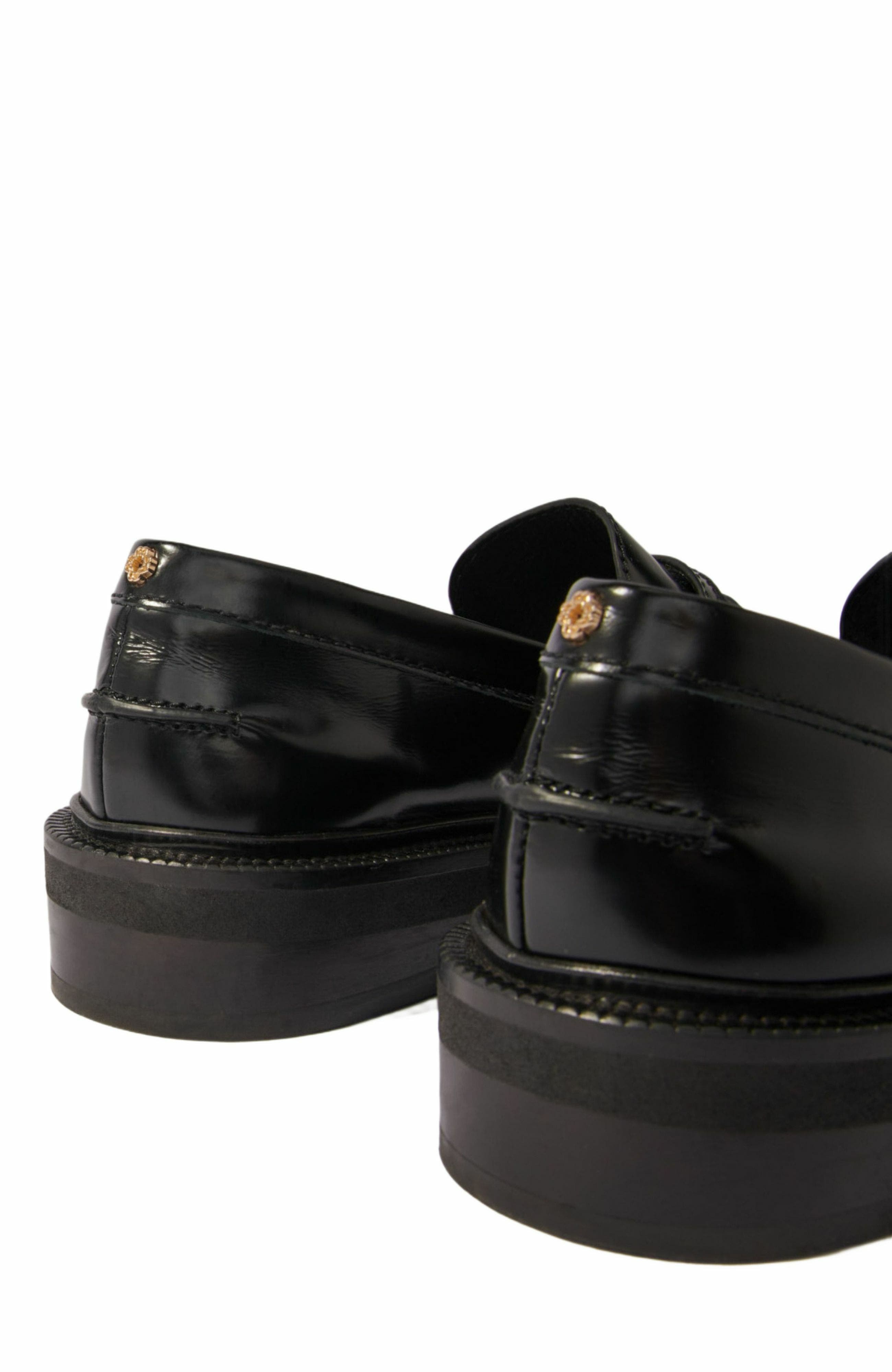 maje Leather loafers, Alternate, color, Black