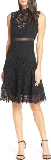 chinese dress ladies Ellie Ruffled Lace High Slit Formal Dress