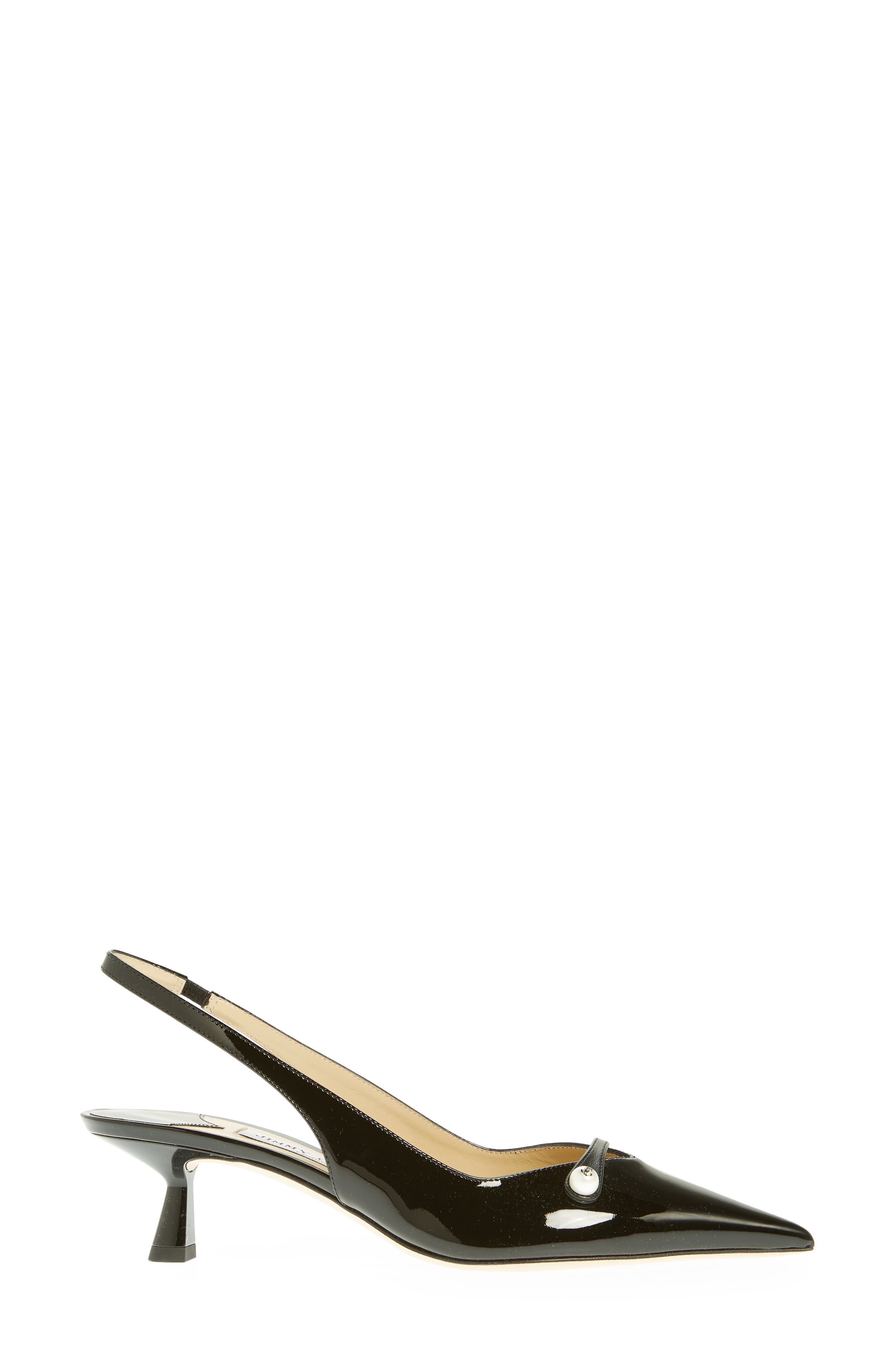 Jimmy Choo Amita Pointed Toe Slingback Pump, Alternate, color, Black