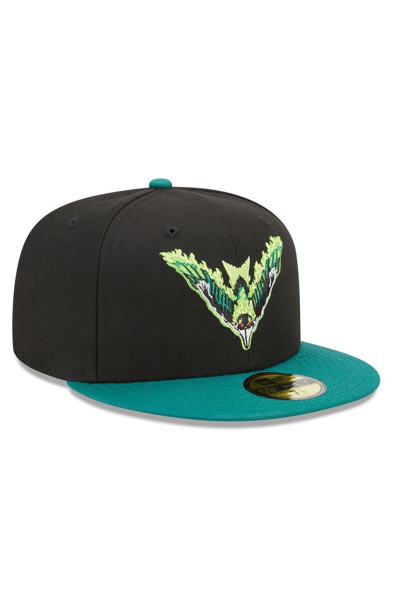 New Era Men's New Era Black/Green Great Lakes Loons Marvel x Minor League 59FIFTY Fitted Hat, Alternate, color, 