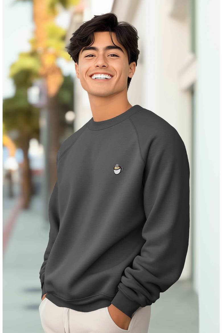 Cappuccino Fleece Sweatshirt, Alternate, color, Asphalt Gray