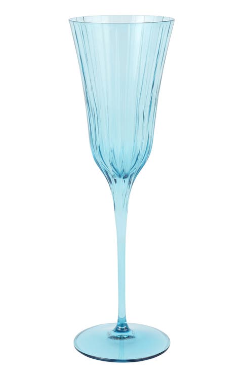 Natalia Teal Champagne Glass