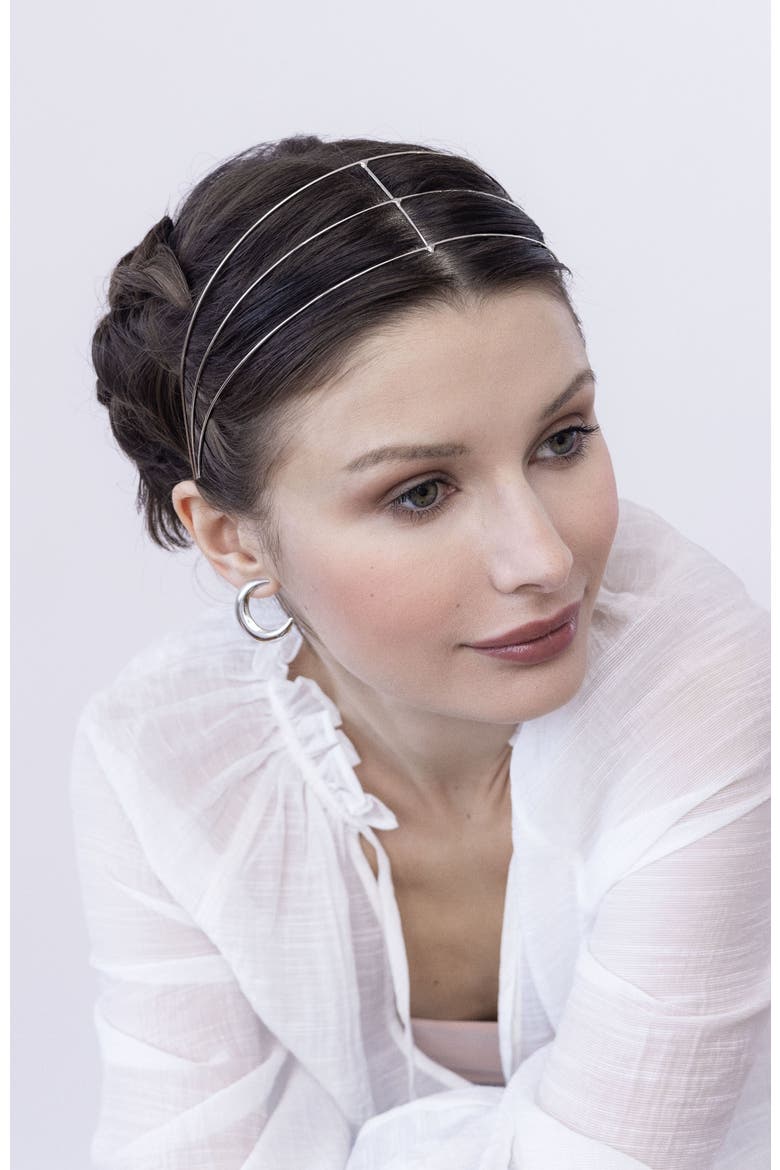 Petite Saint Germaine Headband, Alternate, color, Silver