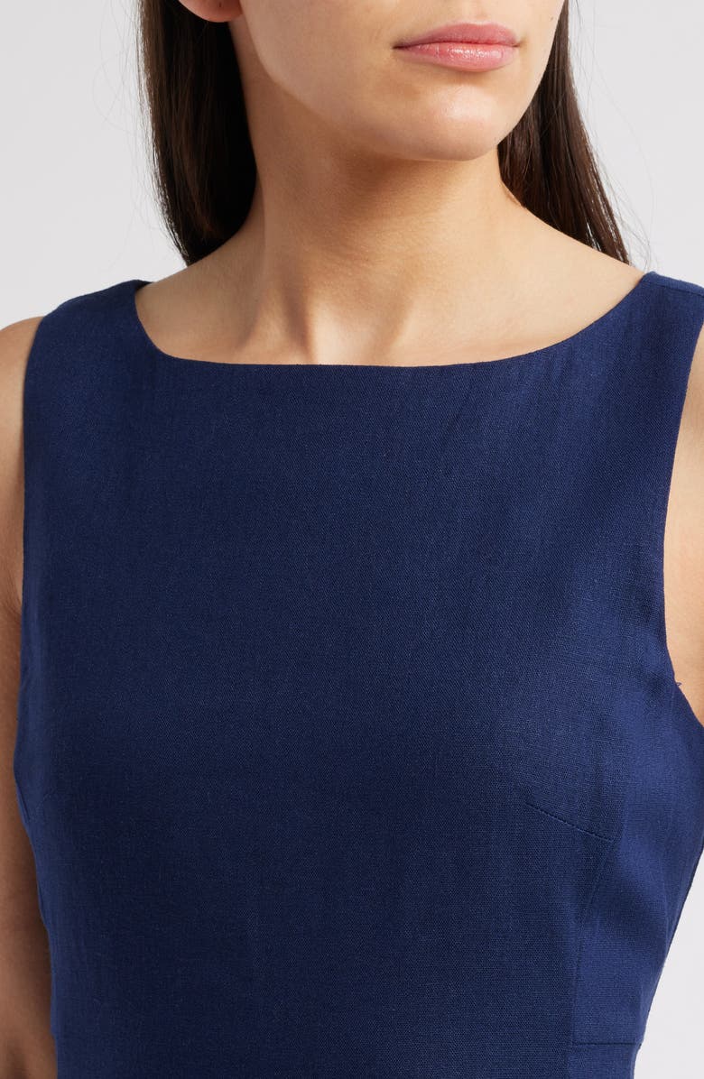 Charles Henry Sleeveless Minidress, Alternate, color, Navy