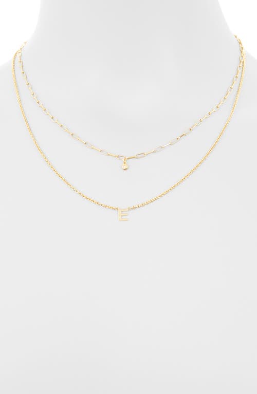 Meshmerise Diamond Initial Charm Necklace In Gold