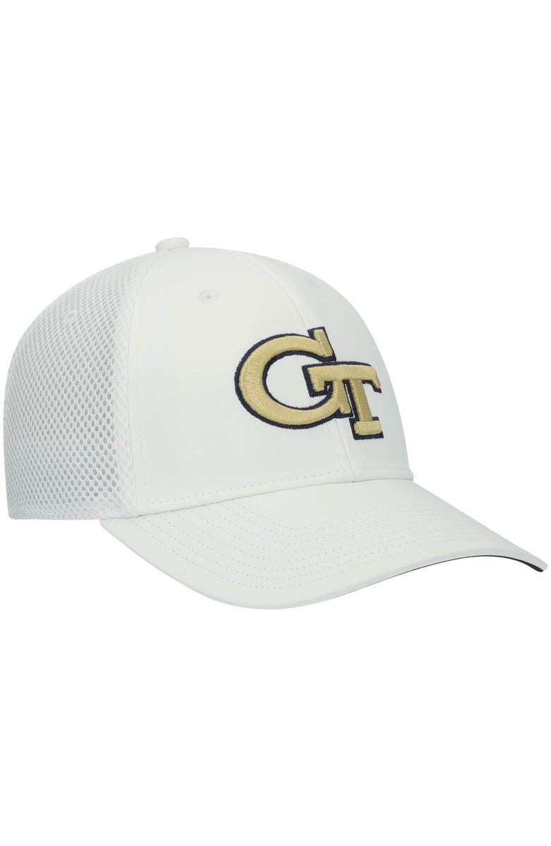 adidas Men's adidas White Georgia Tech Yellow Jackets 2021 Sideline Coaches Mesh AEROREADY Adjustable Hat, Alternate, color,