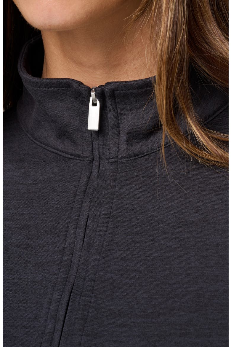Skyloft Light Performance Quarter Zip Top, Alternate, color, HEATHER BLACK