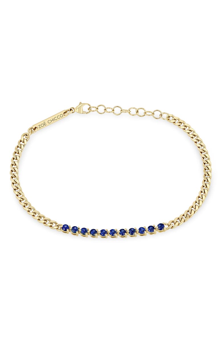 Zoë Chicco Blue Sapphire Tennis Bracelet, Alternate, color, 