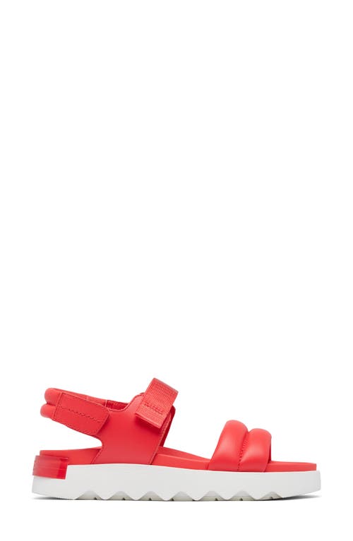 Sorel Viibe Slingback Sandal In Red Glo/white