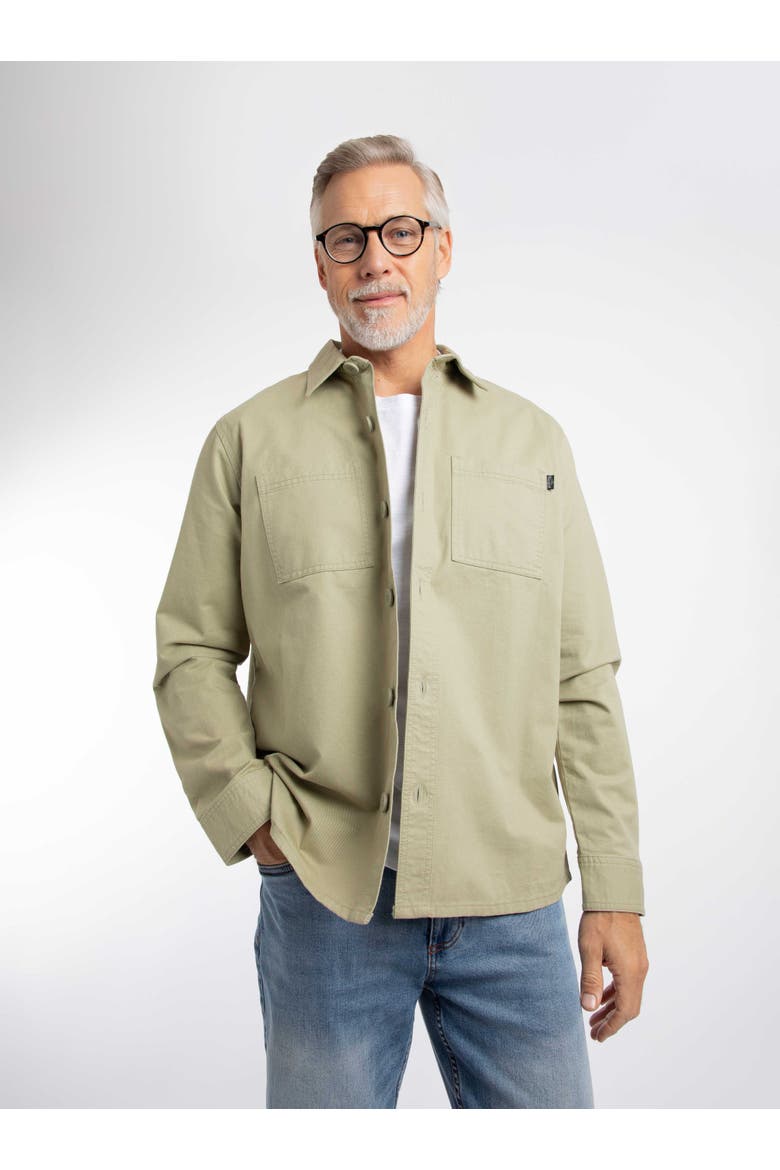 Bear Workwear Twill Overshirt, Main, color, Laurel Green