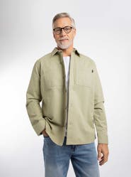 Weird Fish Bear Workwear Twill Overshirt