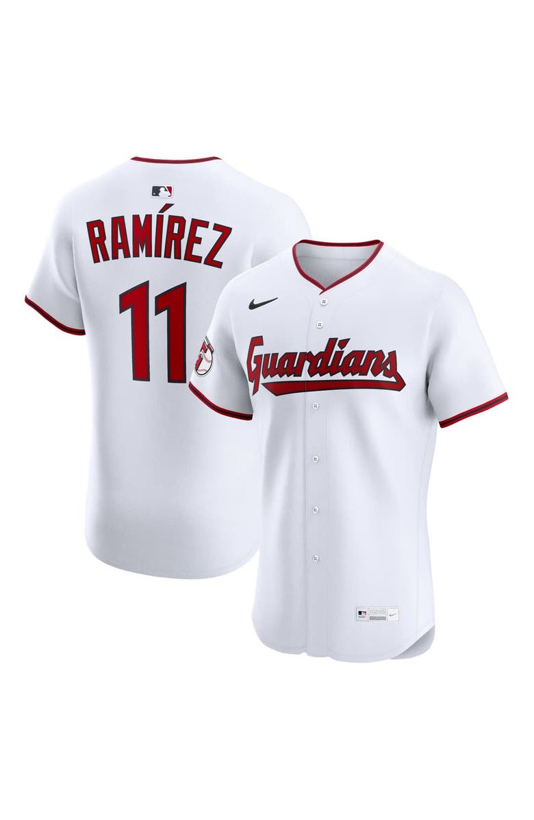 Nike Men's Nike José Ramírez White Cleveland Guardians Home Elite Jersey, Main, color, White