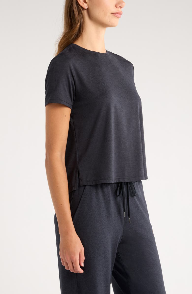 Zella Restore Soft Lite Relaxed Tee, Alternate, color, Black