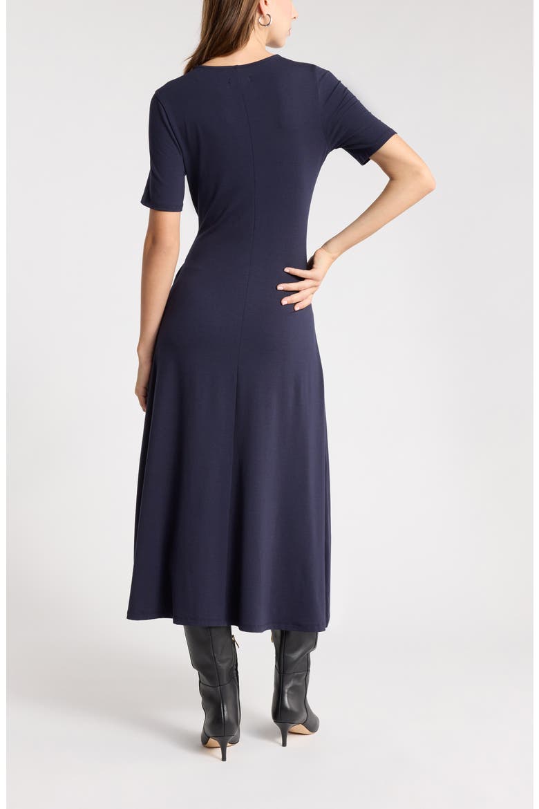 Side Twist A-Line Dress, Alternate, color, NAVY NIGHT